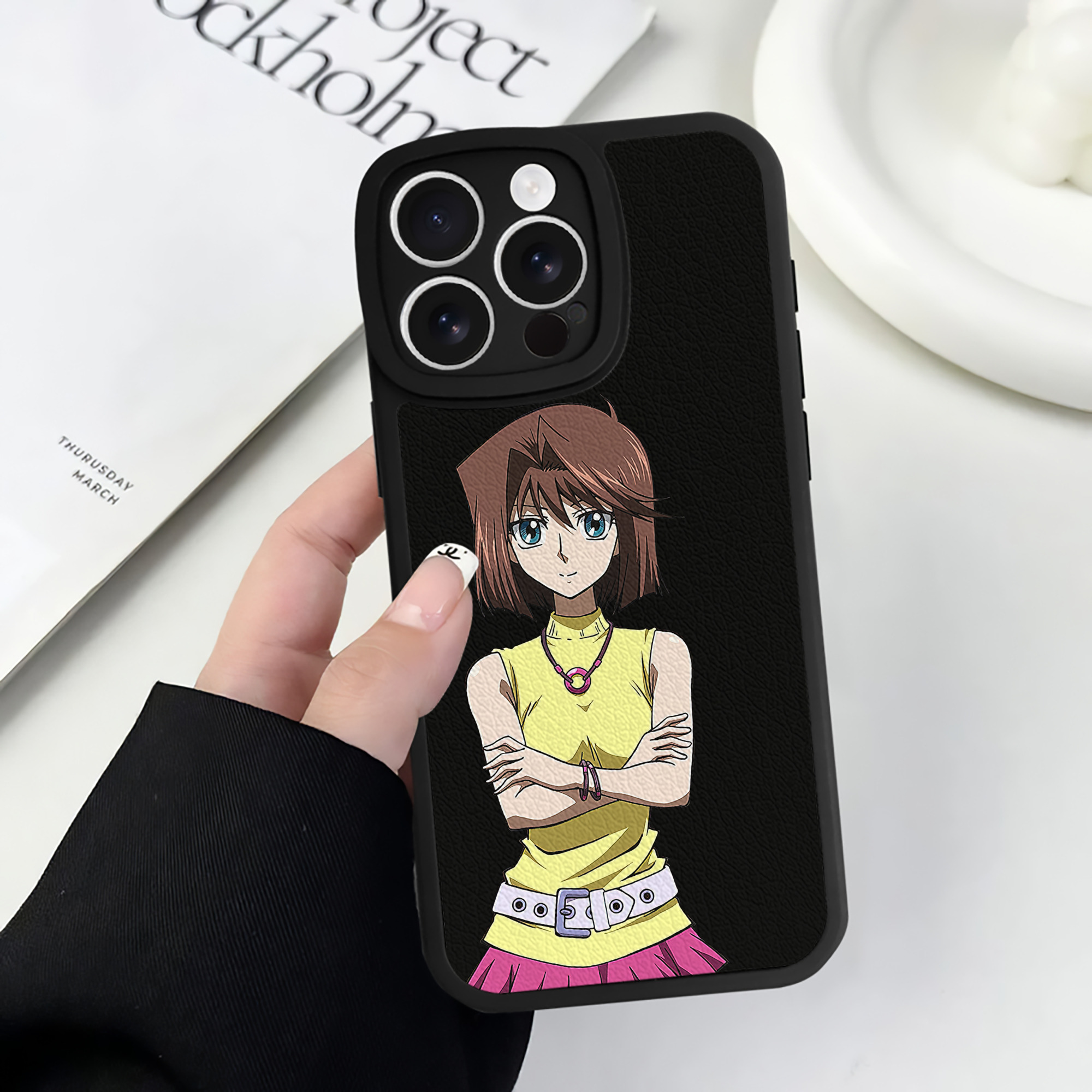 遊☆戯☆王 Yu-Gi-Oh! 【iPhone 16シリーズ対応】シリコンスマホケース（レザー調） 材質：シリコン